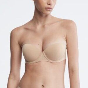 NWT Calvin Klein Perfectly Fit Strapless Push-Up Bra 30 C